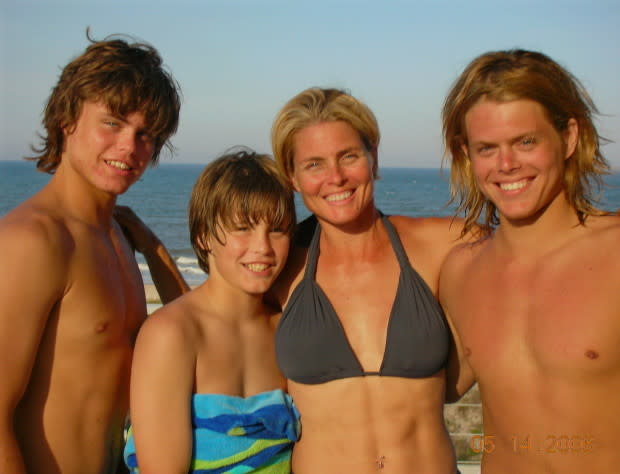 Kim Alexis with her three sons in 2006.<p>Courtesy Kim Alexis</p>