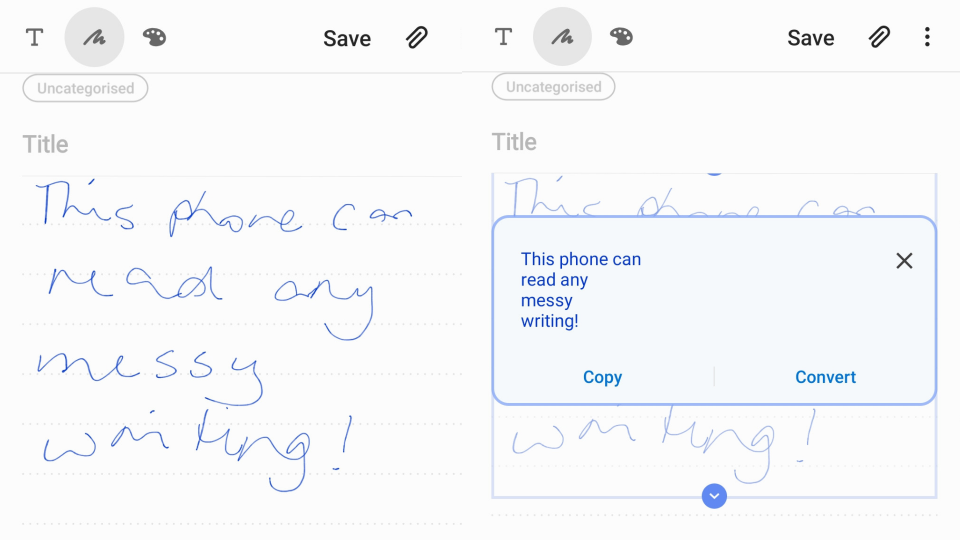 Apologies for my shocking handwriting, but look at that – the Notes app didn't miss a beat. Picture: Supplied screenshot