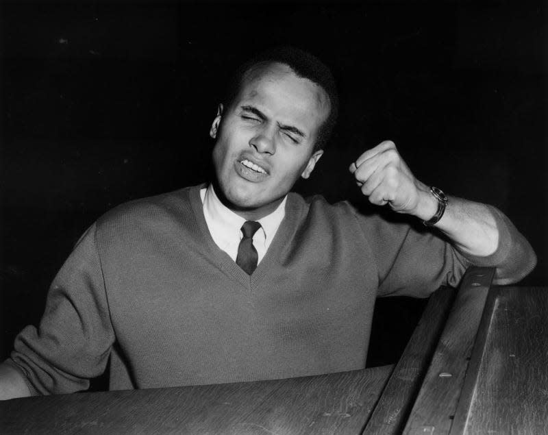 Harry Belafonte, rehearsing at the Riverside Studios before a BBC appearance.