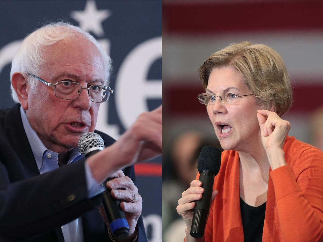 Bernie Sanders and Elizabeth Warren: Getty Images