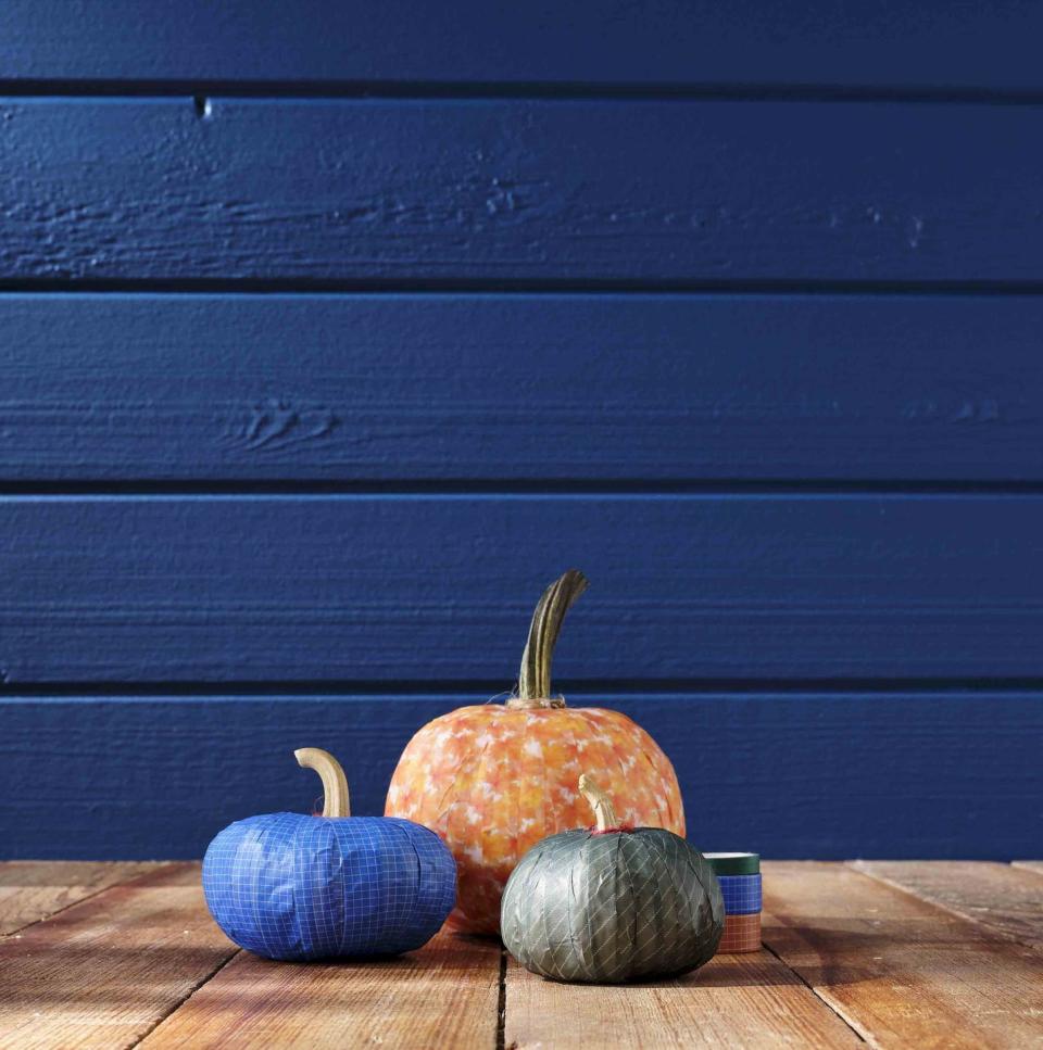 Washi Tape Covered Pumpkins