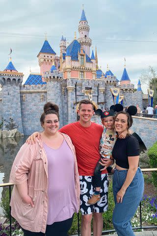 <p>courtesy Leah Hope</p> Leah Hope with her family at Disneyland in 2022.