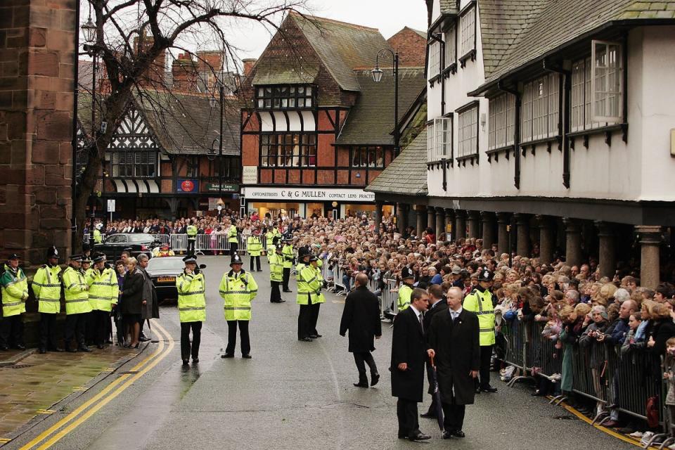 A large police presence is expected in Chester for the wedding (Getty)