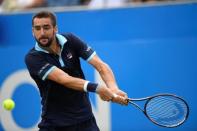 Tennis - Aegon Championships - Queen’s Club, London, Britain - June 24, 2017 Croatia's Marin Cilic in action against Luxembourg's Gilles Muller during the semi finals Action Images via Reuters/Tony O'Brien