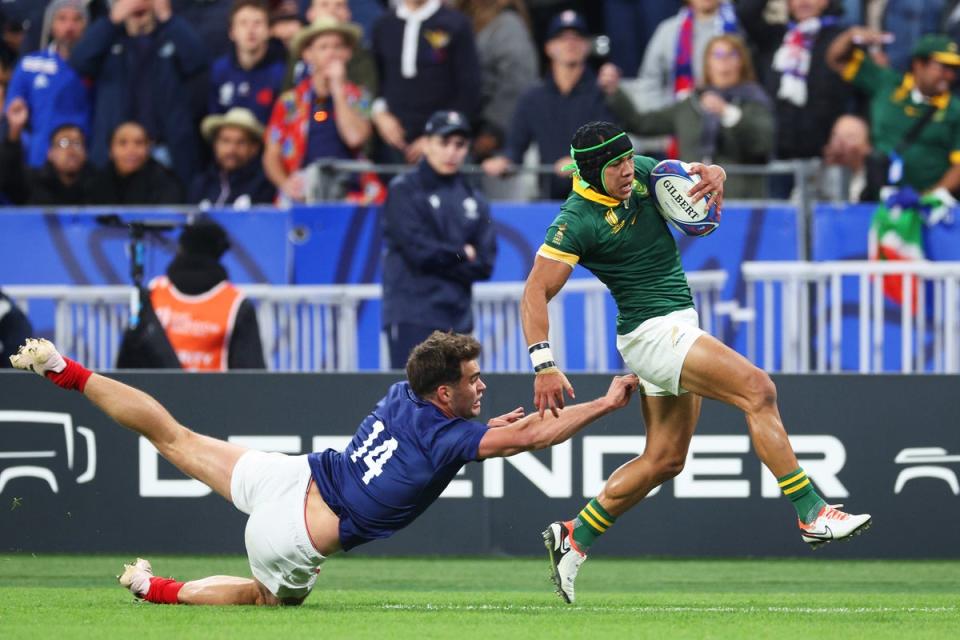 Cheslin Kolbe scored a try in a mesmerising first half (Getty Images)