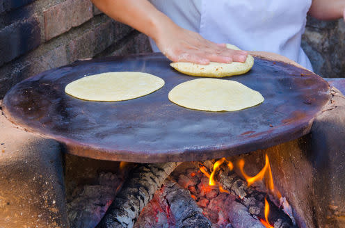 <span class="caption">Making tortillas.</span> <span class="attribution"><a class="link " href="https://www.shutterstock.com/download/confirm/92998261?src=eYXU6VLTRH2GeqL_rzDIyw-1-22&size=medium_jpg" rel="nofollow noopener" target="_blank" data-ylk="slk:karamysh/Shutterstock;elm:context_link;itc:0;sec:content-canvas">karamysh/Shutterstock</a></span>