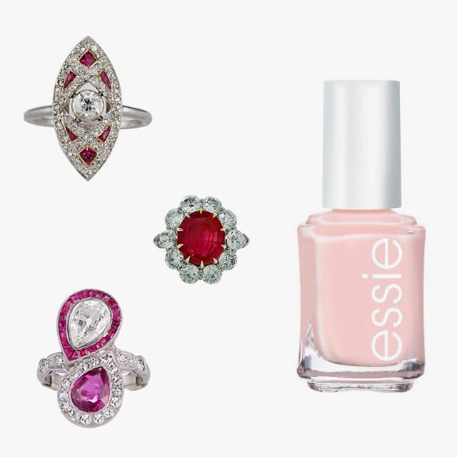 The most outrageous engagement ring and nail polish pairings for every bride.