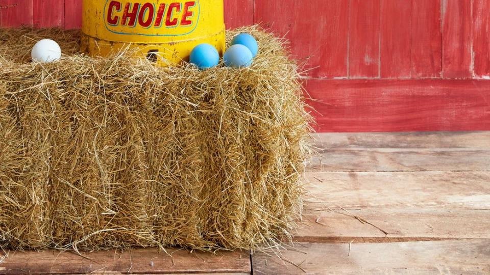 a vintage ball toss game like you'd see at a country fair