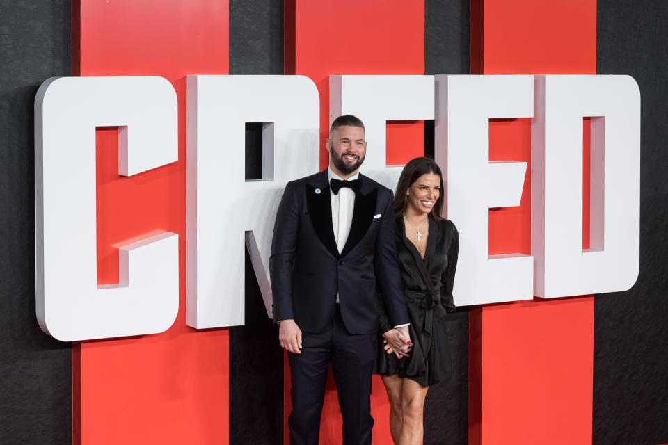 Tony Bellew and his wife Rachael put on a loved up display