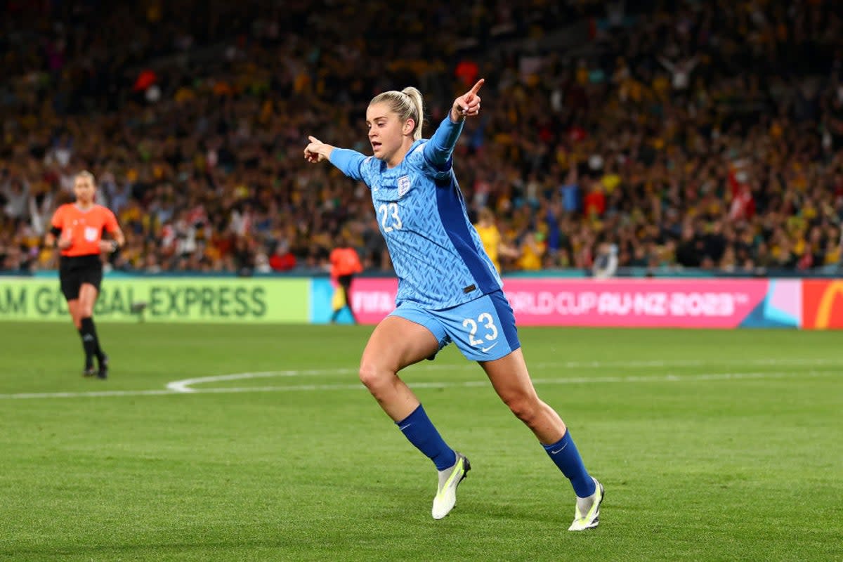 England’s Alessia Russo scored the team's third goal during the Semi Final match against Australia (The FA via Getty Images)