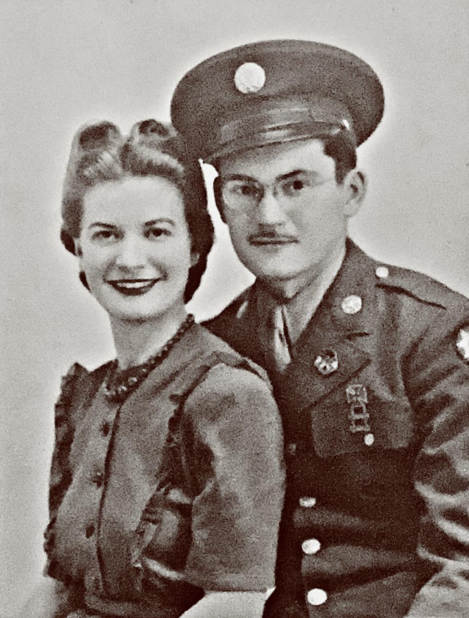 Helen Bandyke is pictured with her husband, Ted Bandyke, in the 1940s.