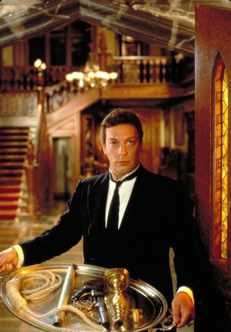 Tim Curry in the 1985 film version of "Clue"