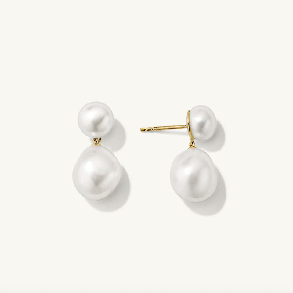 Mejuri Bold Pearl Drop Earrings

