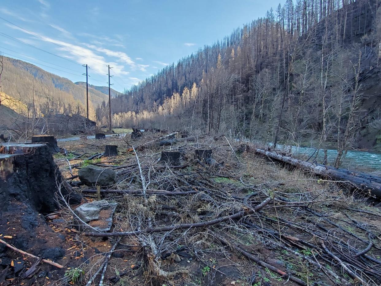 Images from Highway 224 southeast of Estacada along the Clackamas River corridor from January as crews work to try and reopen the popular recreation area.