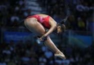 Diving - Gold Coast 2018 Commonwealth Games - Women's 3m Springboard Final - Optus Aquatic Centre - Gold Coast, Australia - April 14, 2018. Jennifer Abel of Canada in action. REUTERS/David Gray