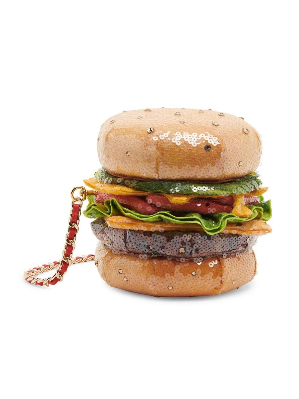 9) Moschino Sequin Hamburger Shoulder Bag