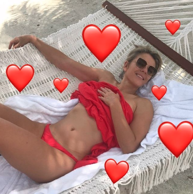 It comes after the 52-year-old posted a sexy snap to Instagram for Valentine's Day. Photo: Instagram/Liz Hurley