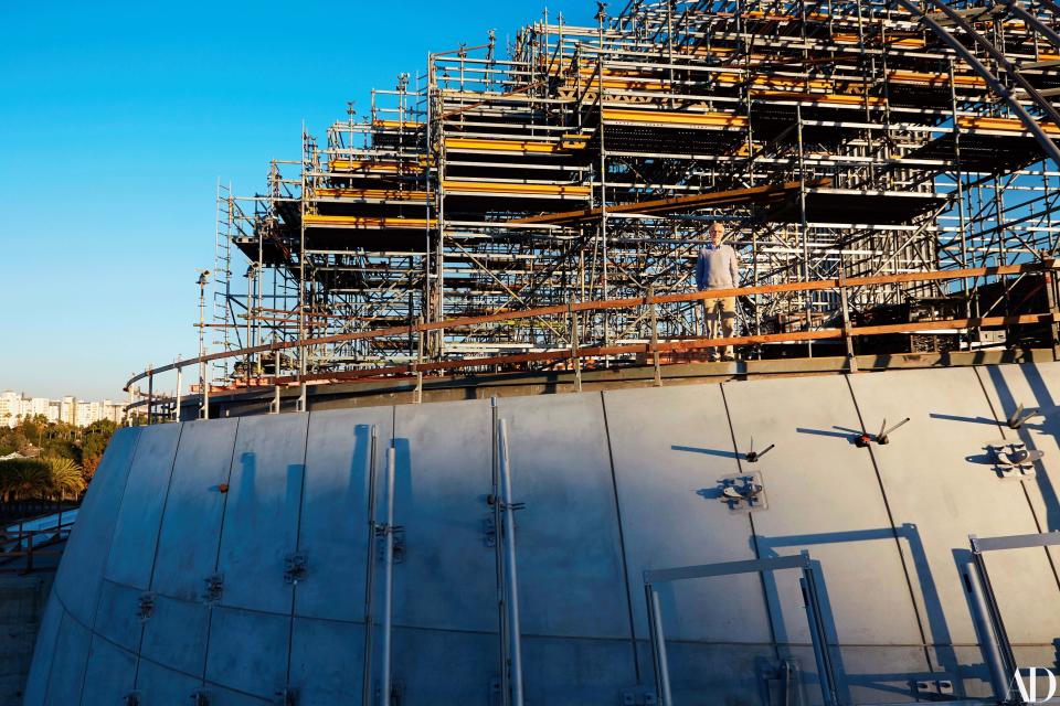 Renzo Piano on what will be the rooftop terrace of L.A.’s Academy Museum of Motion Pictures, which is currently under construction and slated to open to the public in late 2019.