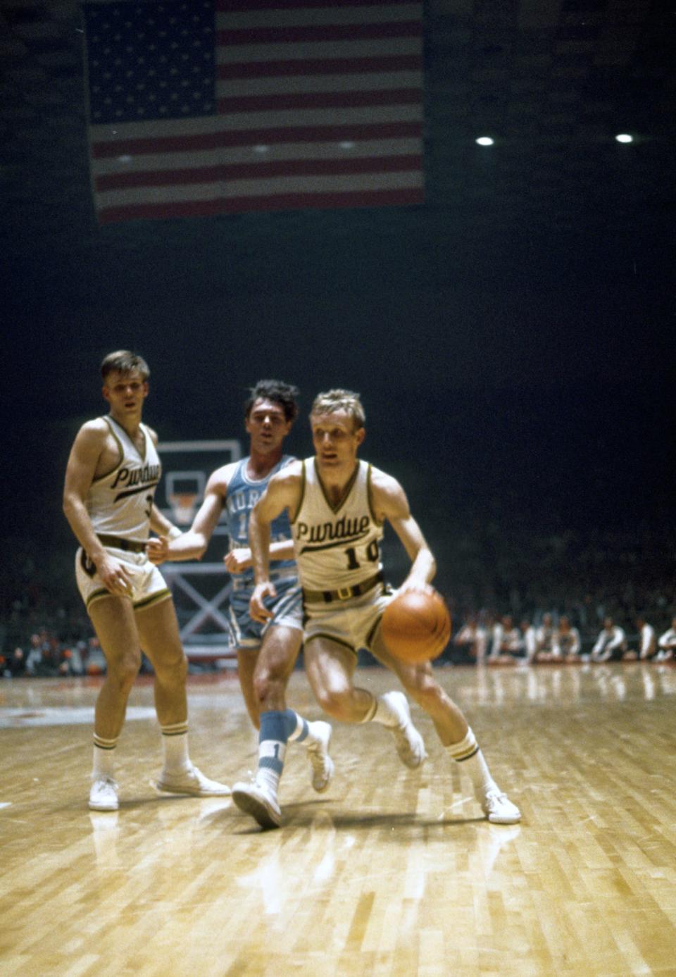 Guard Rick Mount led Purdue to the finals of the 1969 NCAA Tournament, defeating North Carolina in the national semifinals, before losing to UCLA in the title game.