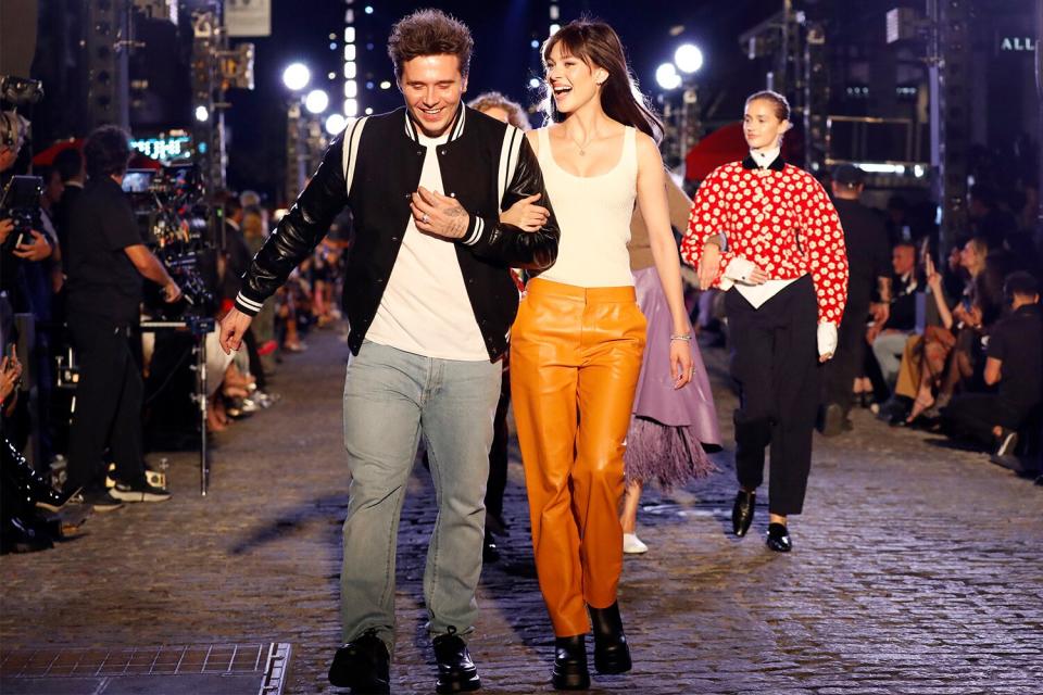 Brooklyn Beckham and Nicola Peltz walk the runway for VOGUE World: New York on September 12, 2022 in New York City.