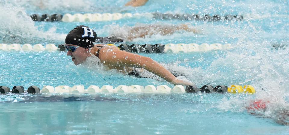 Sibby Lowe of Horseheads finished second in the 100-yard butterfly as Watkins Glen High School hosted the Girls Invitational in the Glen on Sept. 23, 2023.