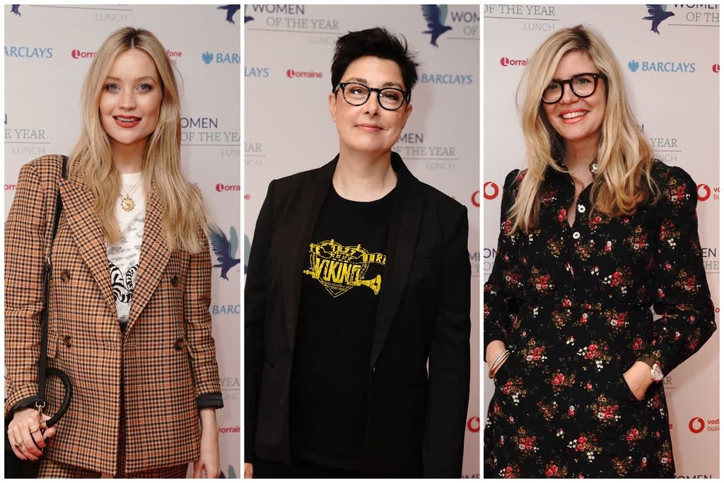 Laura Whitmore,  Sue Perkins and Emma Barnett  (ES Composite)