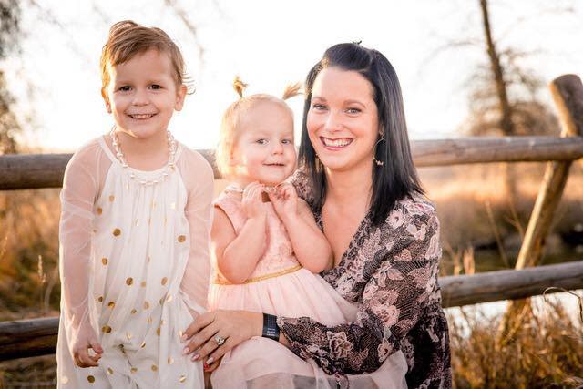 Shanann Watts, 34, and two daughters, Bella, 4, and Celeste, 3, are pictured.
