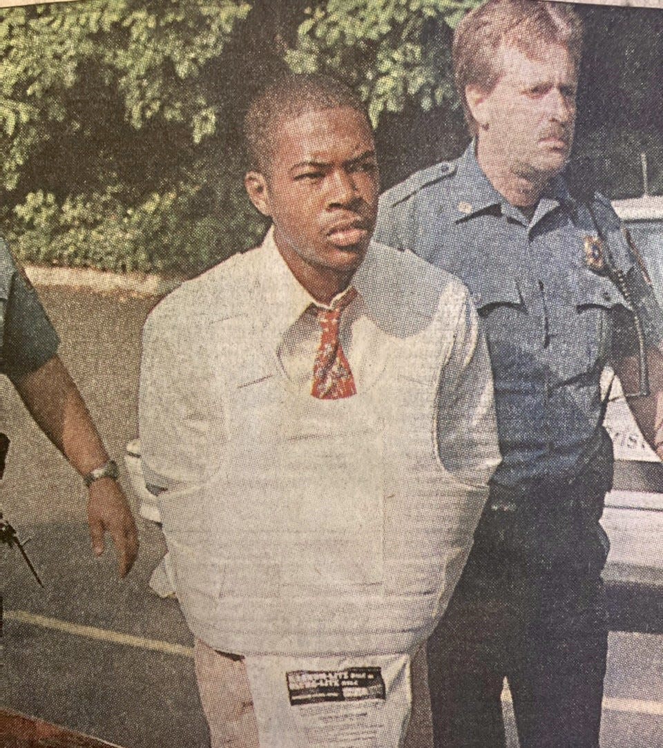 Ivory King seen here in this 1998 photo as he was led into a preliminary hearing on quadruple murder charges