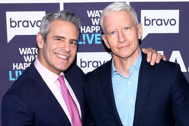 <p>Charles Sykes/Bravo/Getty</p> (L-R) Andy Cohen and Anderson Cooper.