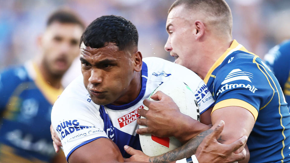 Brad Fittler surprised many NRL fans when calling up Tevita Pangai Junior (pictured) for the Blues. (Getty Images)