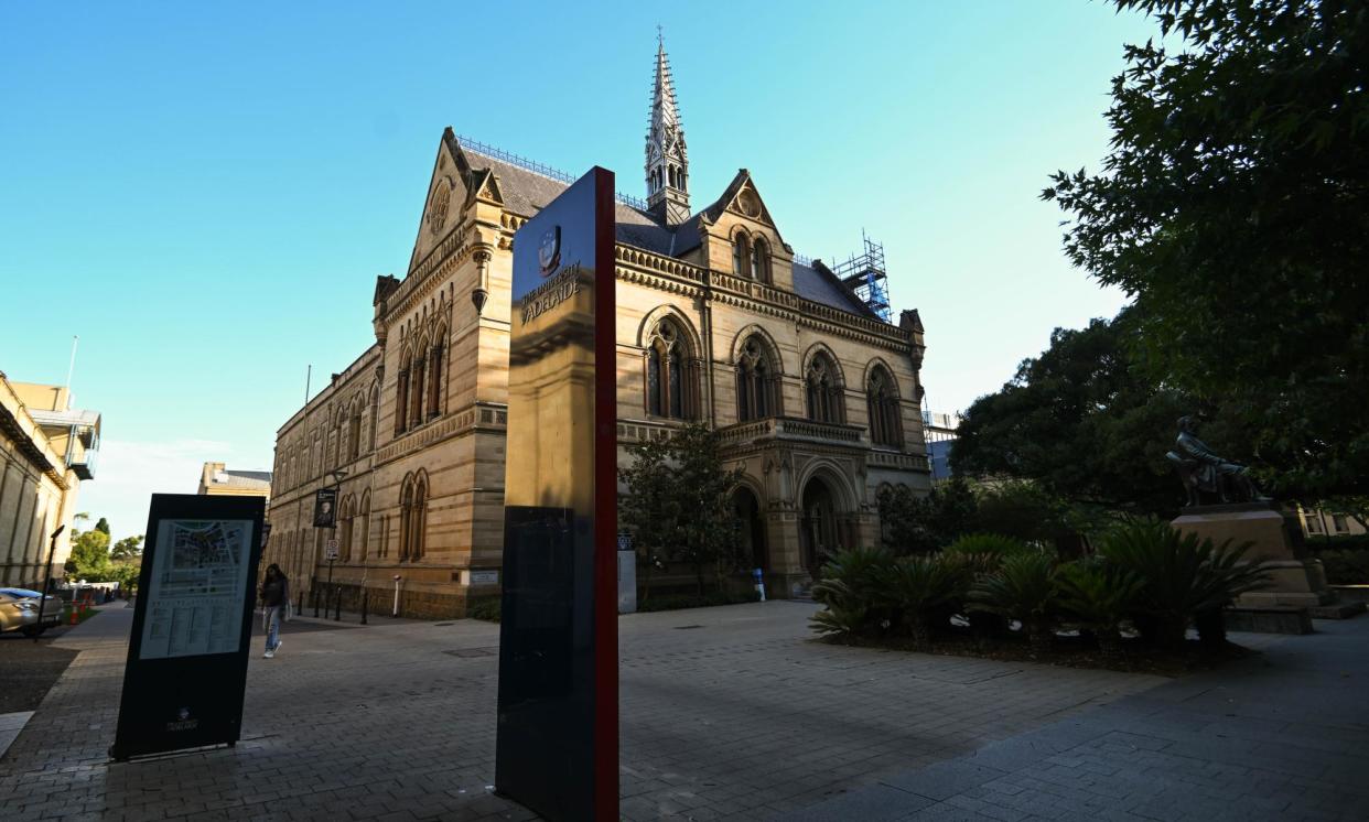 <span>Staff at the University of Adelaide (pictured) and the University of South Australia were told last week that traditional lectures would no longer form a part of courses at the merged institution opening in 2026.</span><span>Photograph: Tracey Nearmy/The Guardian</span>