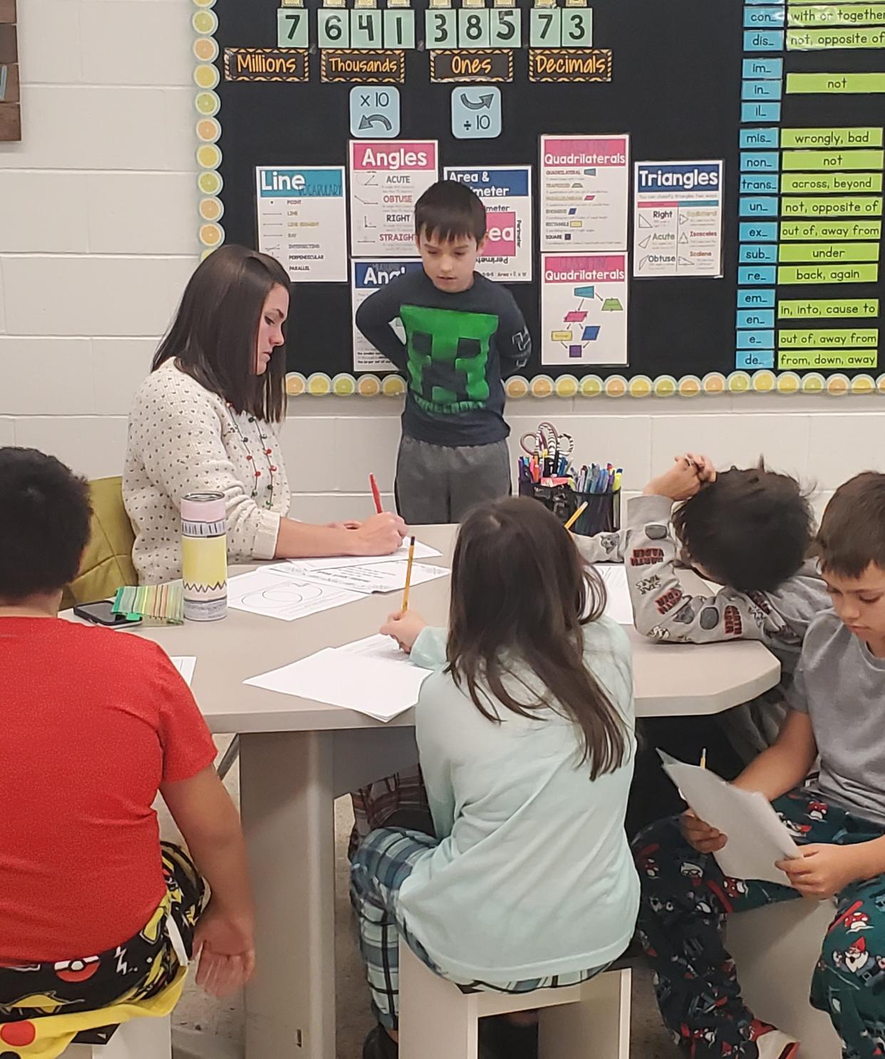 Kalie Debevoise teaches students in her Jackson Intermediate classroom in the Lakewood Local School District.