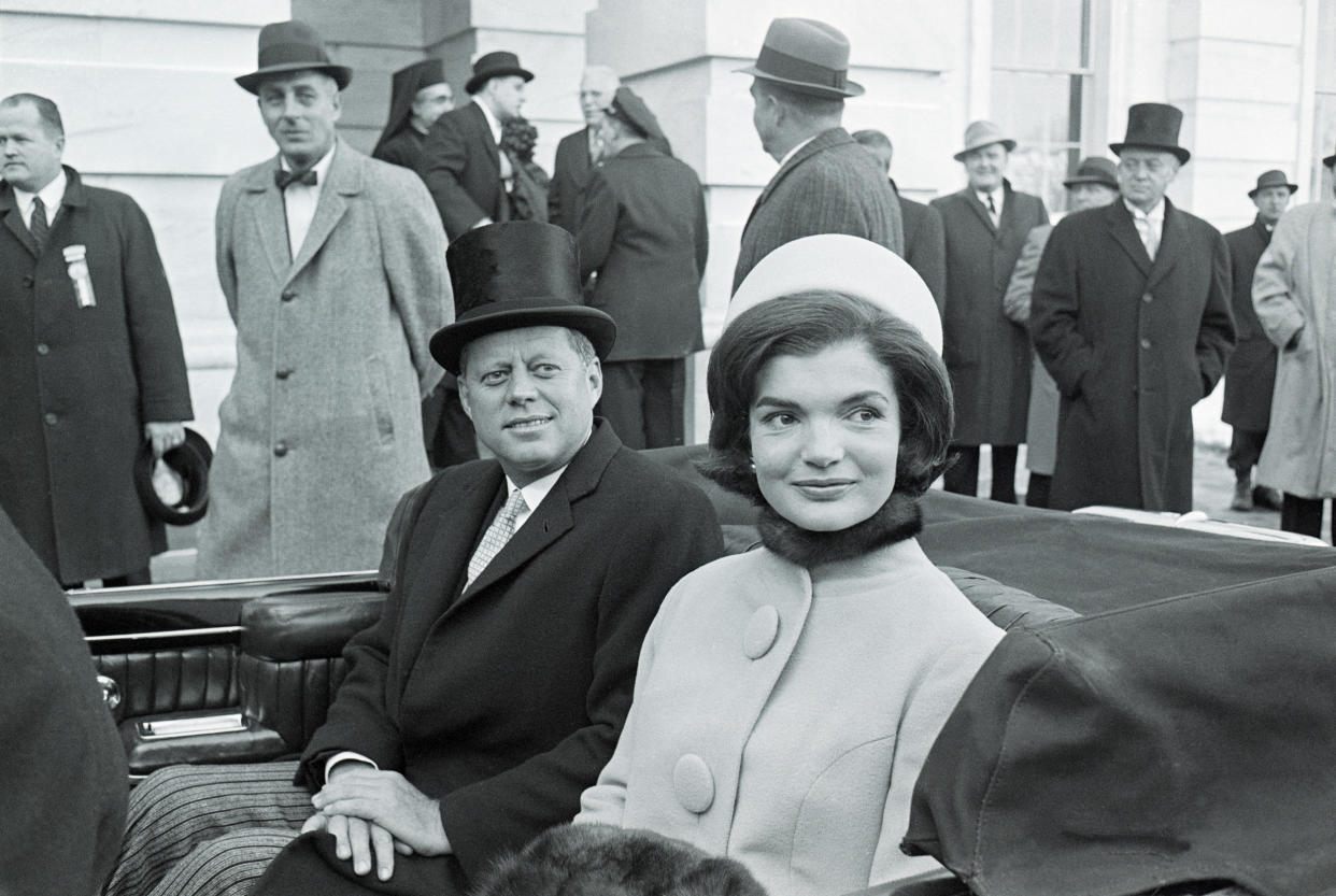 President Kennedy and Wife in Convertible (Bettmann / Bettmann Archive)