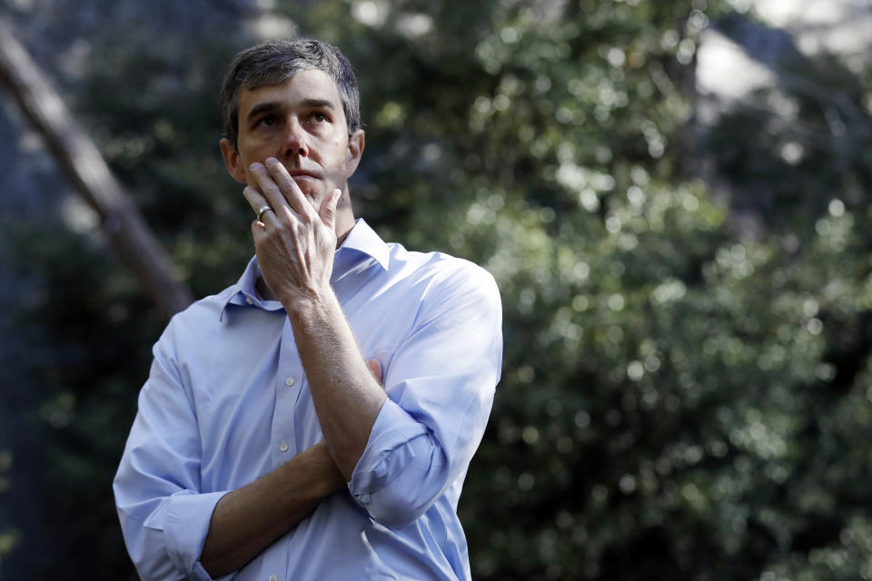 Beto O'Rourke, another 2020 candidate, released his own climate plan at Yosemite National Park on Monday. (Mario Jose Sanchez/Associated Press)