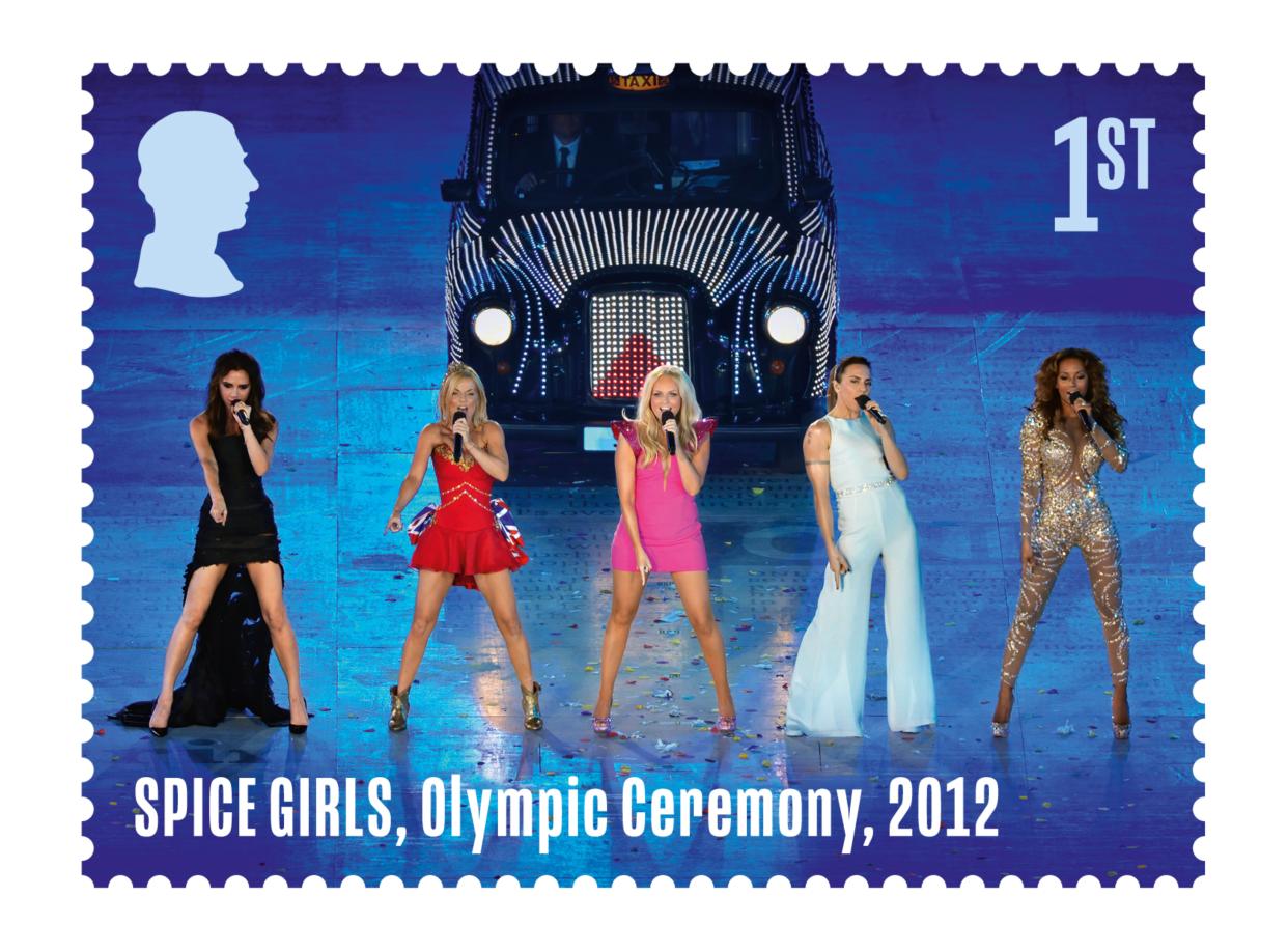 The group performing at the Olympics closing ceremony (Royal Mail/PA)