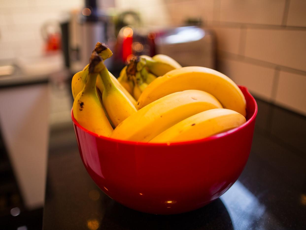 a bunch of bananas in a bowl