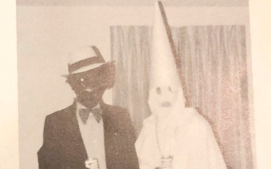 The offensive photo which appears on Ralph Northam's yearbook page - Eastern Virginia Medical School