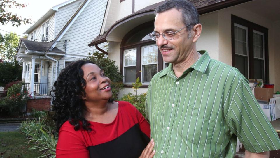 Steve and Emelia White outside their home in Spring Valley