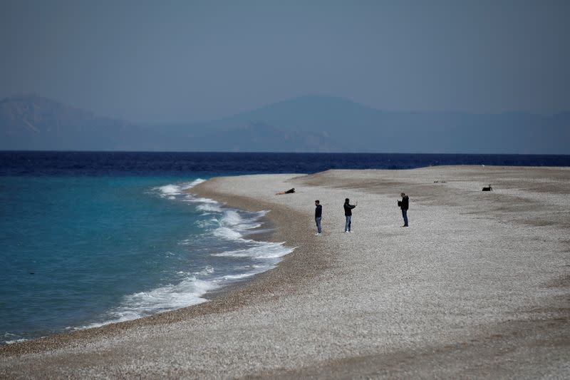 FILE PHOTO: Island of Rhodes prepares for tourism season opening amid the coronavirus disease (COVID-19) pandemic