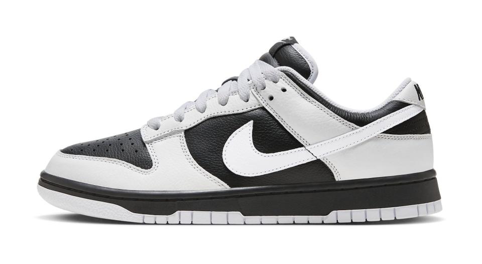 The lateral side of the Nike Dunk Low “Reverse Panda.” - Credit: Courtesy of Nike