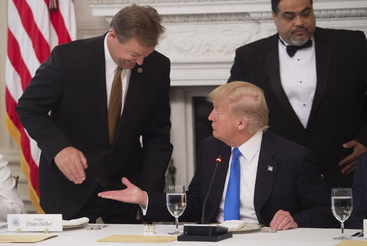 Donald Trump with Sen. Dean Heller