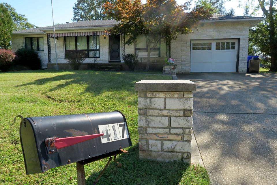 The Brick home on Cornell Drive that Father Peter Miqueli allegedly bought with cash from two parishes where he worked at is shown Thursday, October 1, 2020.  Miqueli was found dead at the home as the church was completing a new investigation into old charges that had dismissed years ago.