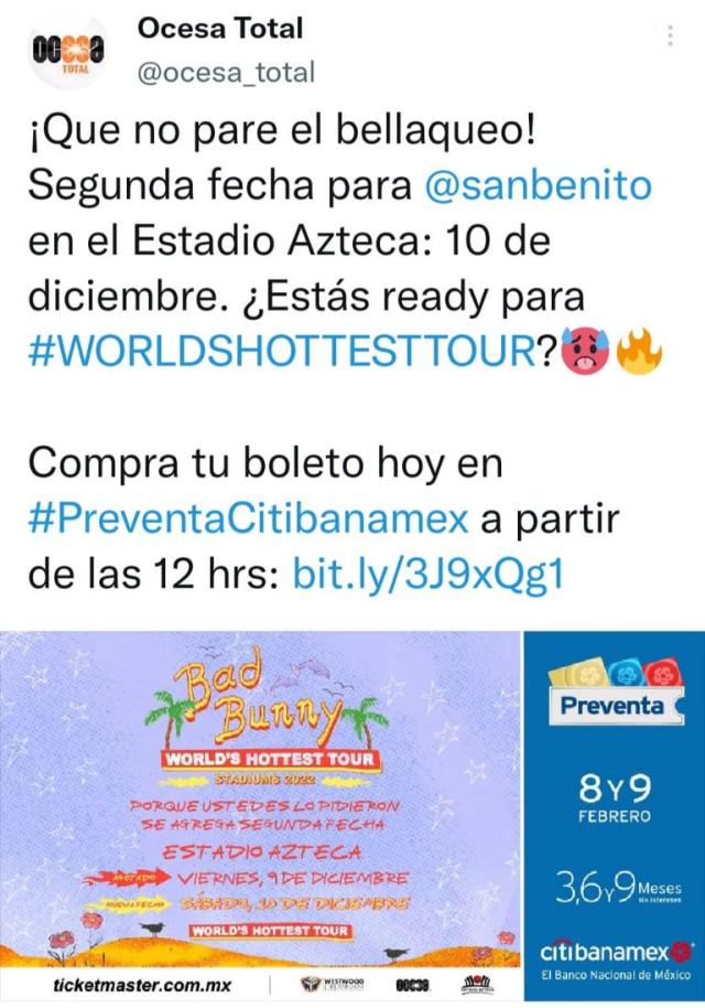 Bad Bunny tickets: Santo Domingo concierto boletos?