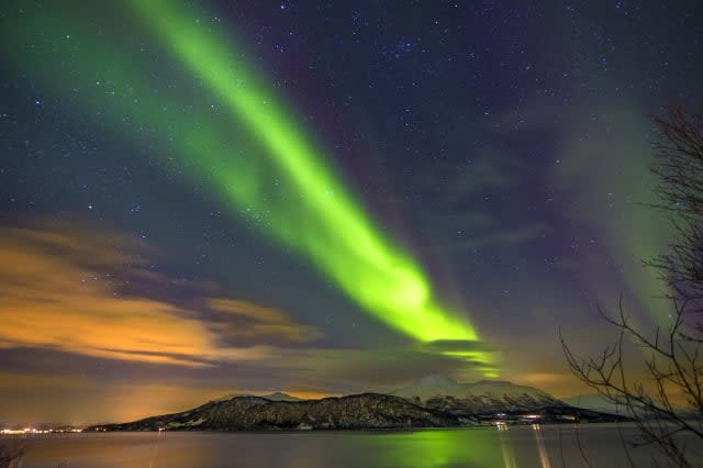 Northern lights / Aurora landscape in Norway