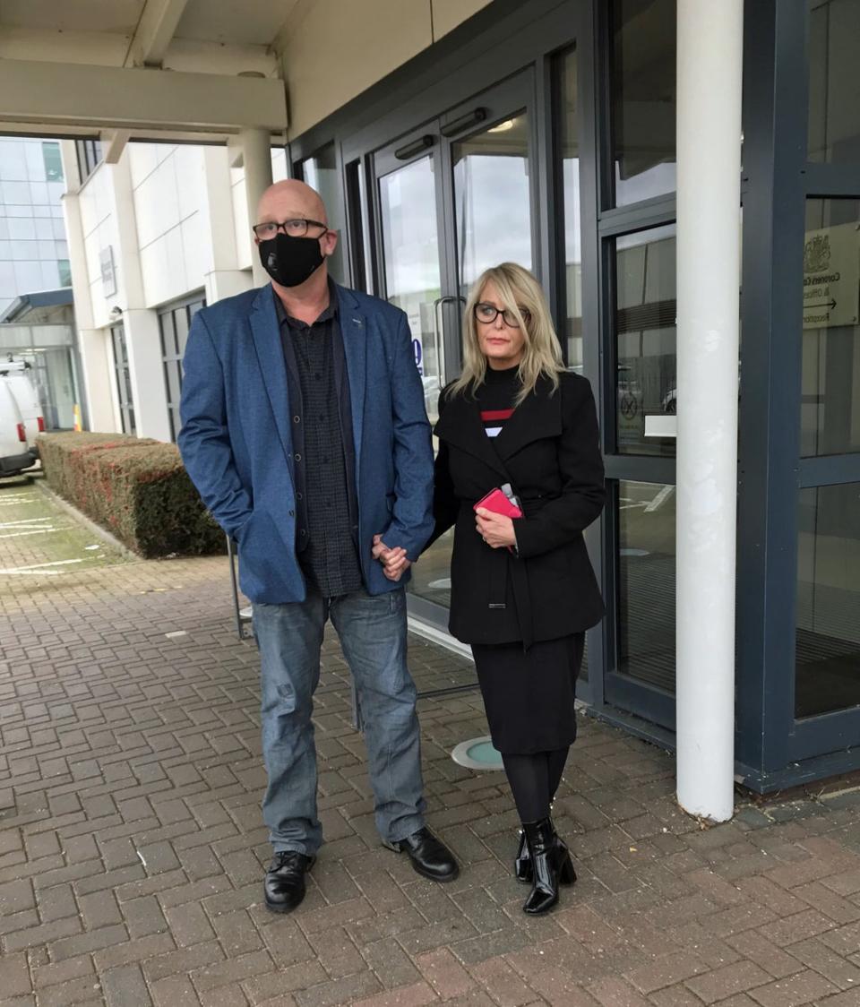 Martin McKeague, the father of Corrie McKeague, and his wife Trisha, previously attended the opening of the inquest at Suffolk Coroner’s Court (Sam Russell/PA) (PA Archive)