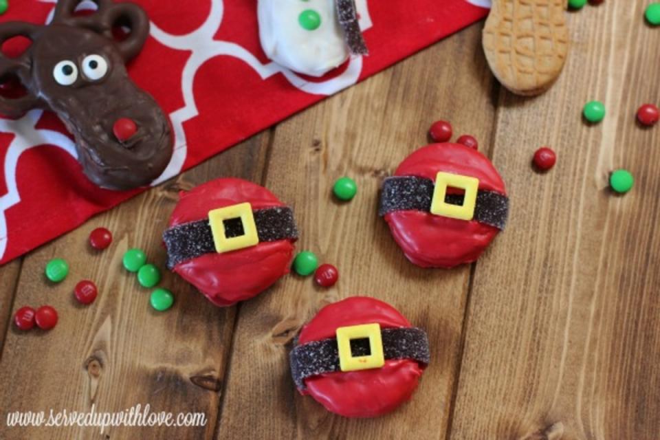 <p>Served Up With Love</p><p>Take a little help from the store to create some cute cookies the little ones will love.</p><p><strong>Get the recipe: <a href="https://www.servedupwithlove.com/2015/12/nutter-butter-christmas-cookies.html" rel="nofollow noopener" target="_blank" data-ylk="slk:Nutter Butter Christmas Cookies;elm:context_link;itc:0;sec:content-canvas" class="link ">Nutter Butter Christmas Cookies</a></strong></p>