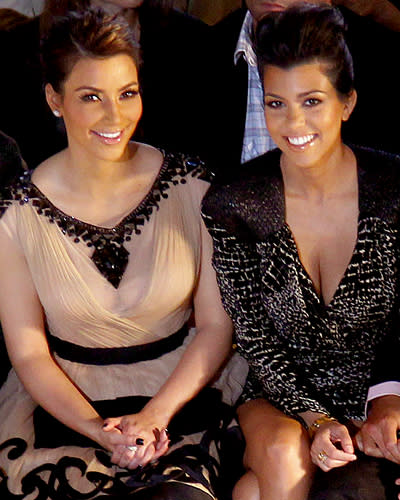 Kim and Kourtney Kardashian