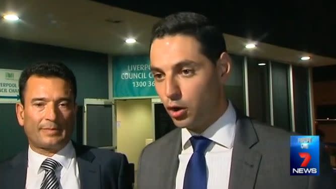 Liverpool Mayor Ned Mannoun likened the behaviour of his councillors to that of the disgraced Auburn Council. Photo: 7 News