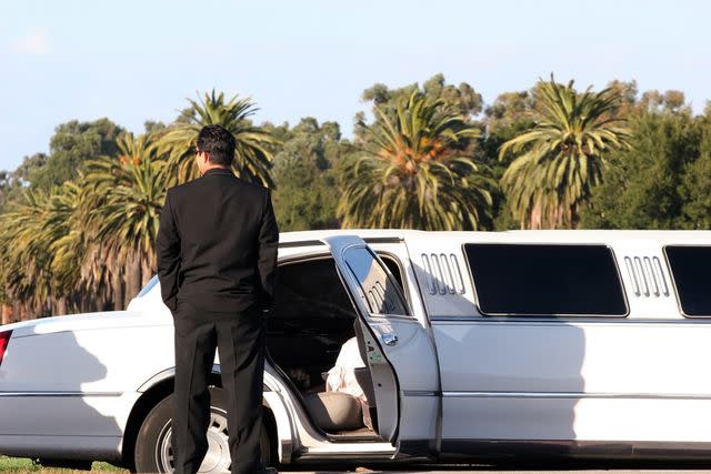 <p>Getty</p> A white limo picking up students for prom (stock image).