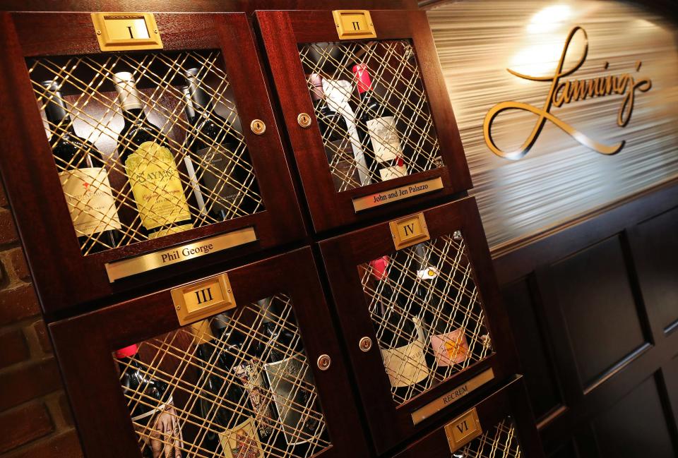 Lanning's offers wine lockers for customers to keep their bottles.